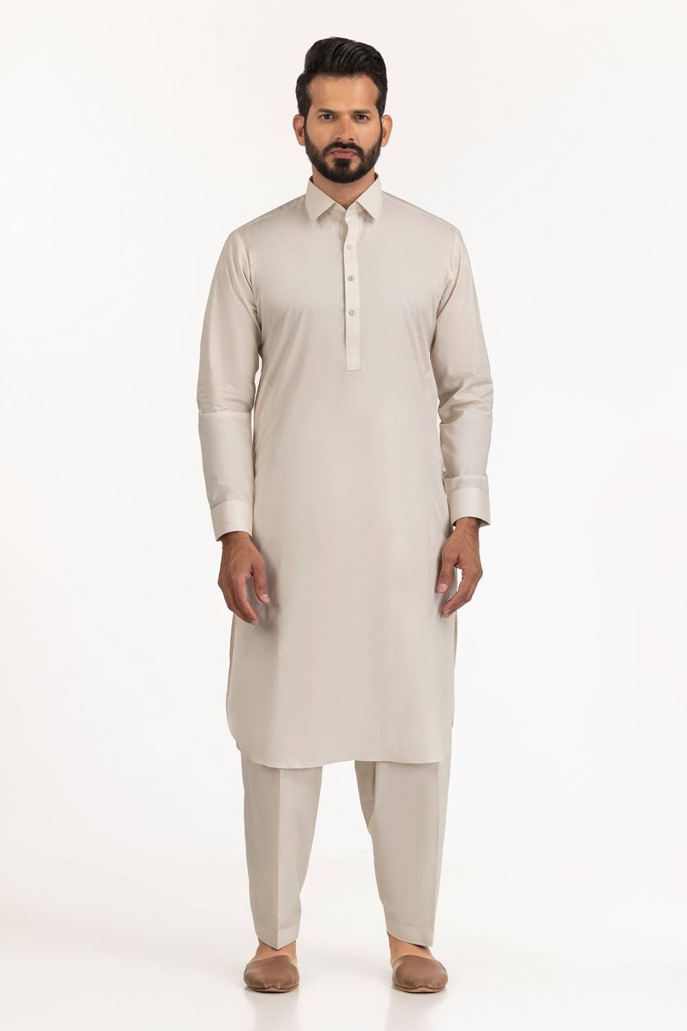 Red Gold Latha Unstitched Fabric Cotton-LF