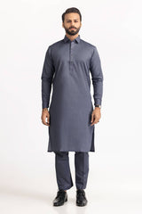 Red Gold Latha Unstitched Fabric Cotton-LF