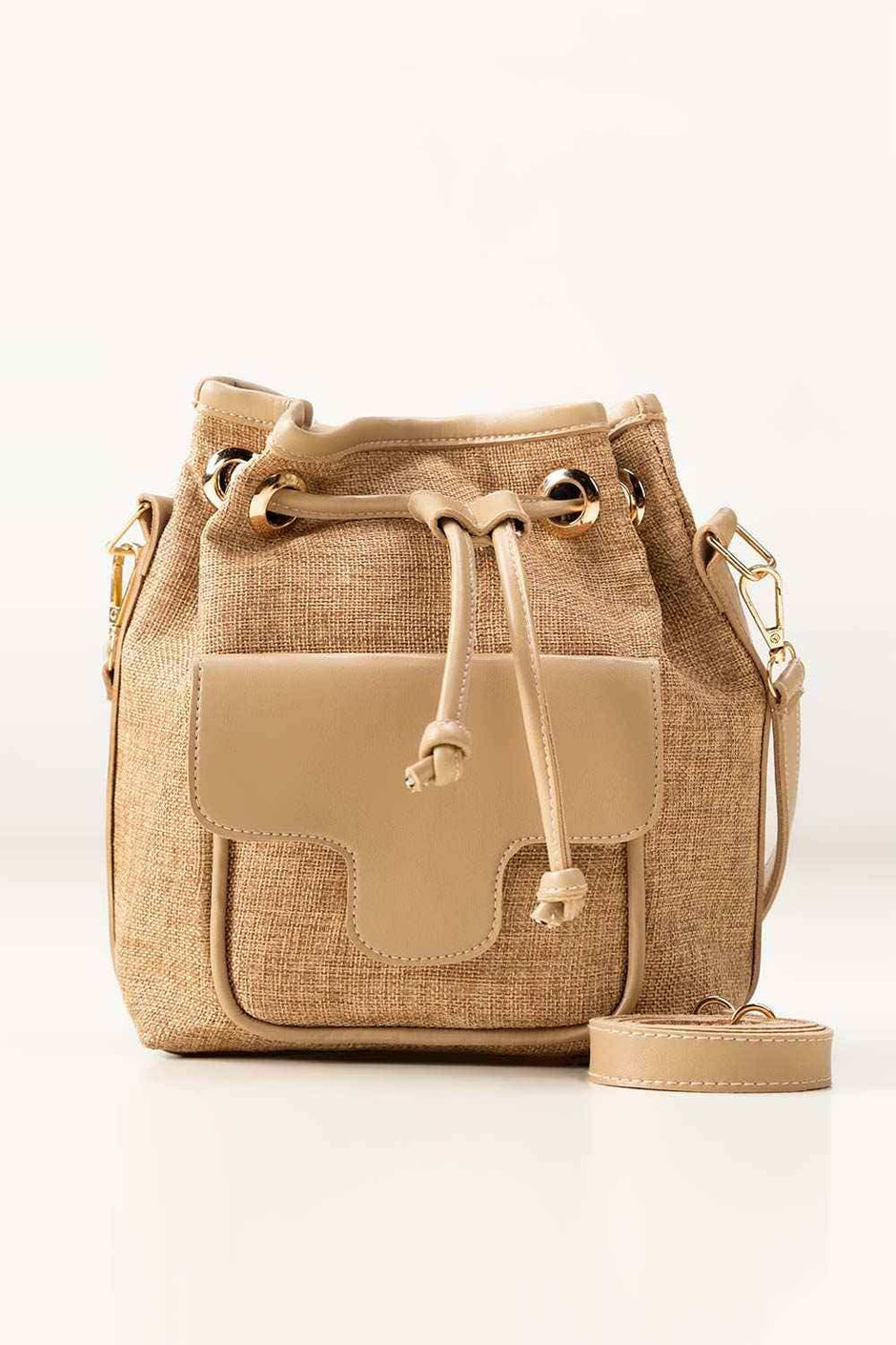 Beige Bucket Bag