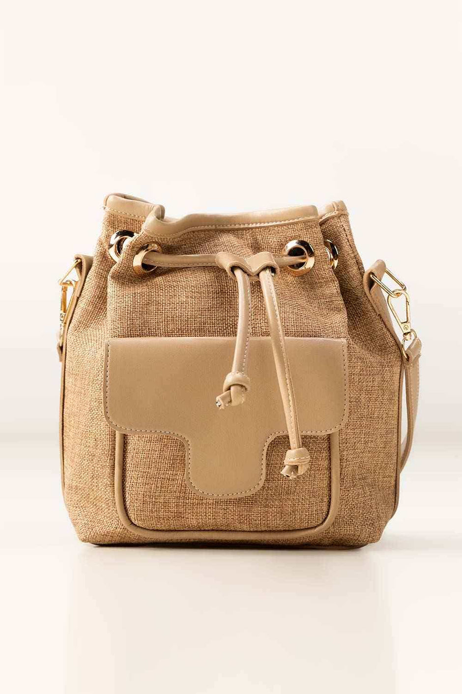 Beige Bucket Bag
