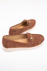 Women Brown Moccasin Shoes IWW-MCS24-003
