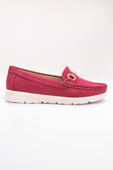 Women Maroon Moccasin Shoes IWW-MCS24-004