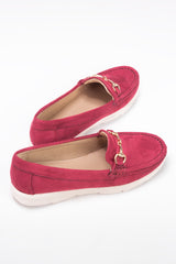 Women Maroon Moccasin Shoes IWW-MCS24-004
