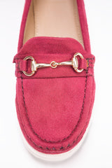 Women Maroon Moccasin Shoes IWW-MCS24-004