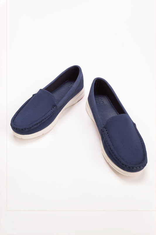 Women Blue Moccasin Shoes IWW-MCS24-005