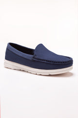 Women Blue Moccasin Shoes IWW-MCS24-005