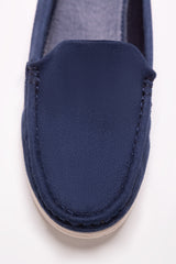 Women Blue Moccasin Shoes IWW-MCS24-005