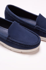 Women Blue Moccasin Shoes IWW-MCS24-005