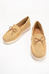 Women Mustard Moccasin Shoes IWW-MCS24-006
