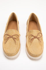 Women Mustard Moccasin Shoes IWW-MCS24-006