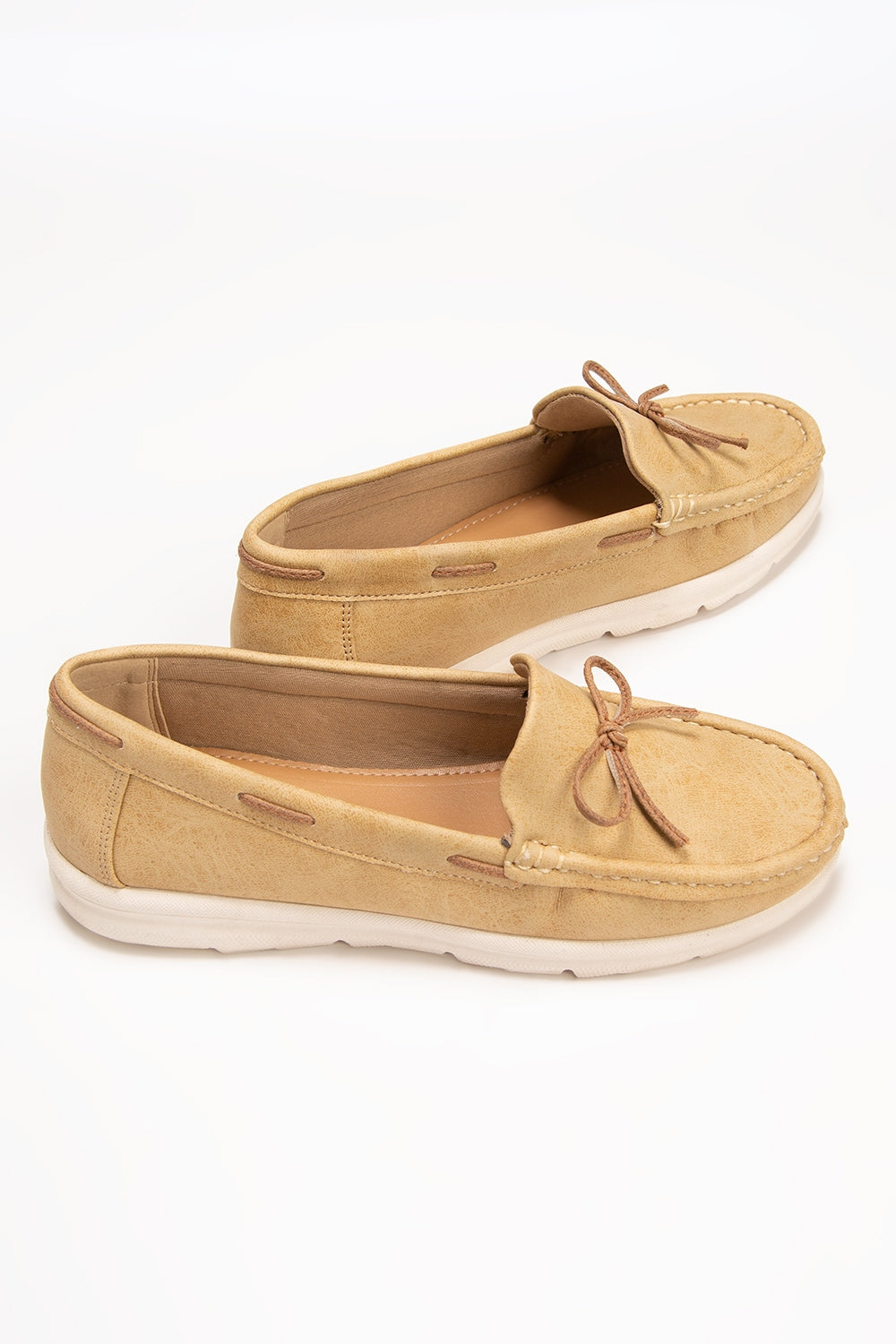 Women Mustard Moccasin Shoes IWW-MCS24-006