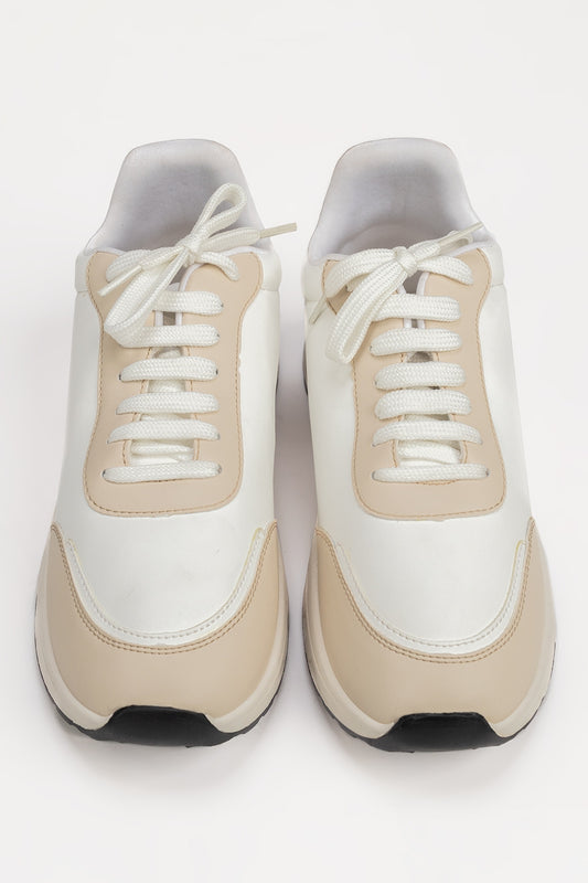Women Beige White Jogger IWW-JGR24-003