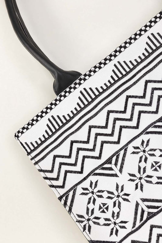 Black White Tote Bag IBS-TTB25-005
