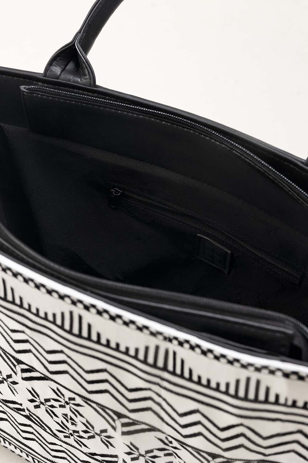 Black White Tote Bag IBS-TTB25-005