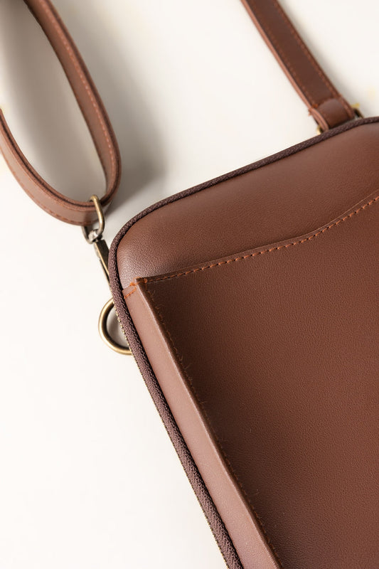 Brown Cross Body WalletIBS-CBW25-002