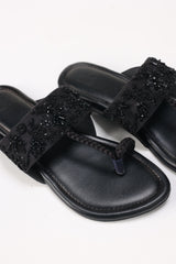 Women Black kolhapuri IFS-KLP25-001