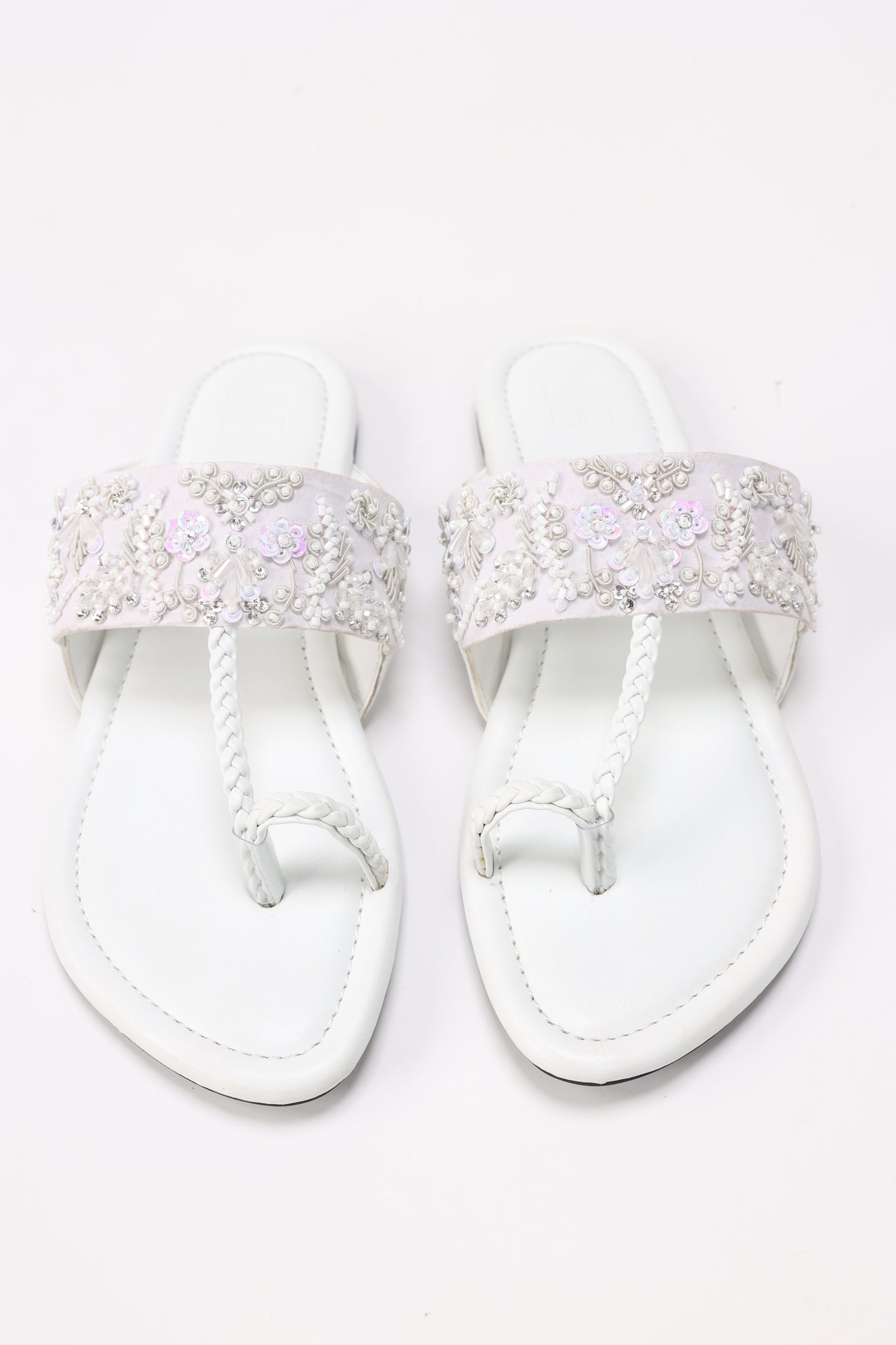 Women White Kolhapuri
