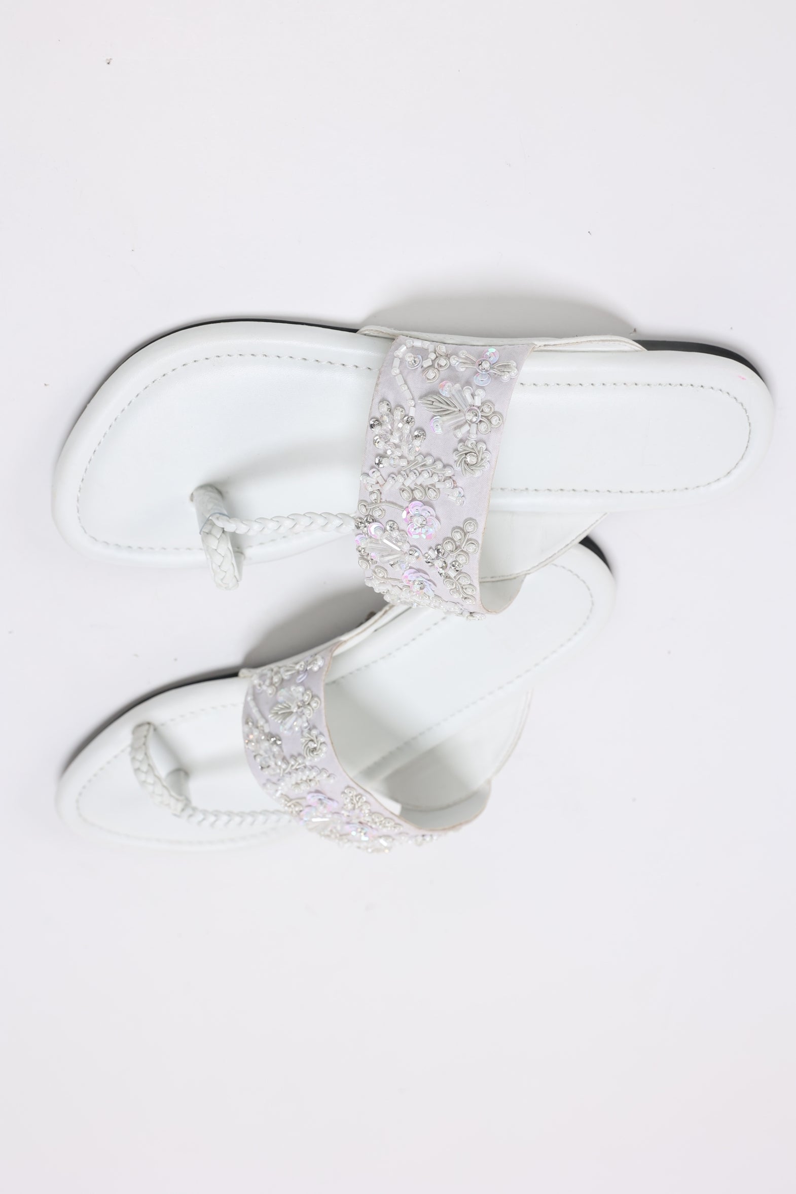 Women White Kolhapuri