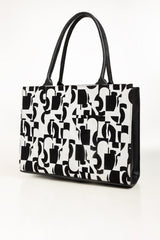 Black White Tote Bag IBS-TTB25-013