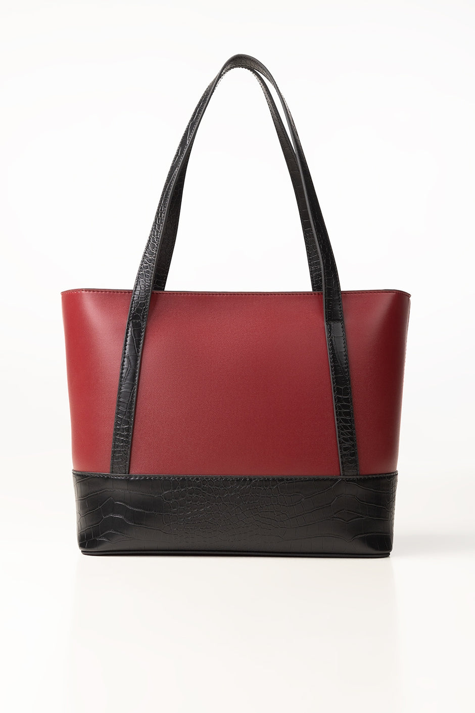 Maroon Black Tote Bag