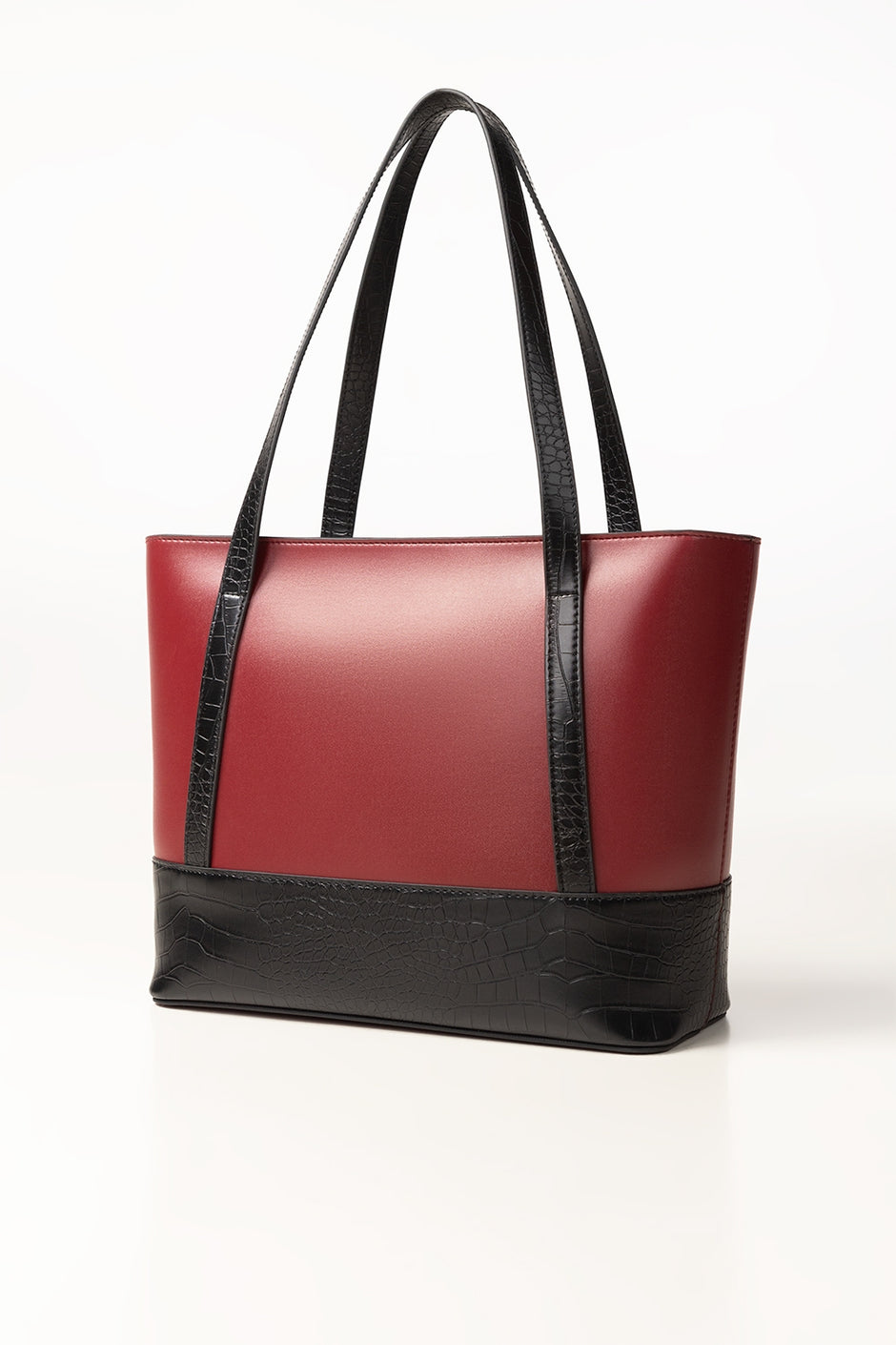 Maroon Black Tote Bag