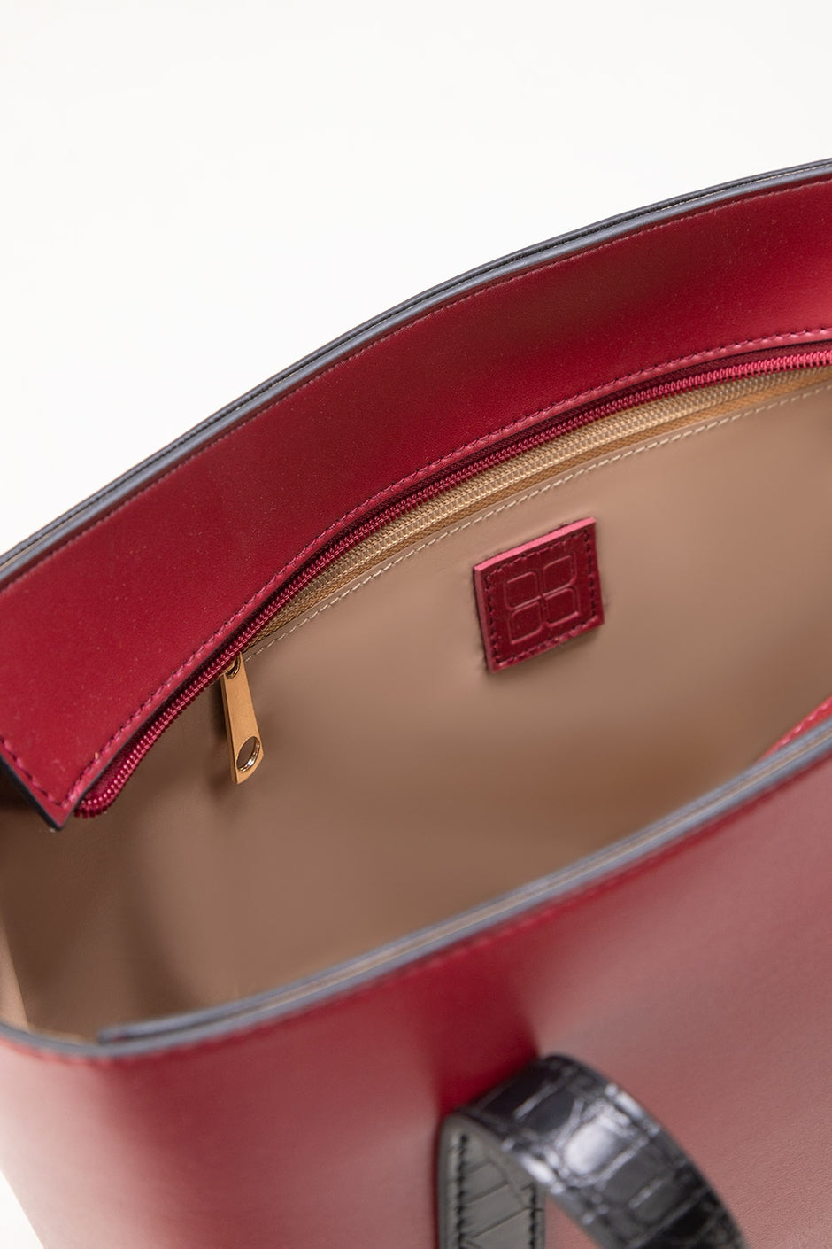 Maroon Black Tote Bag