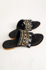 Women Black Kolhapuri IFS-KLP25-003