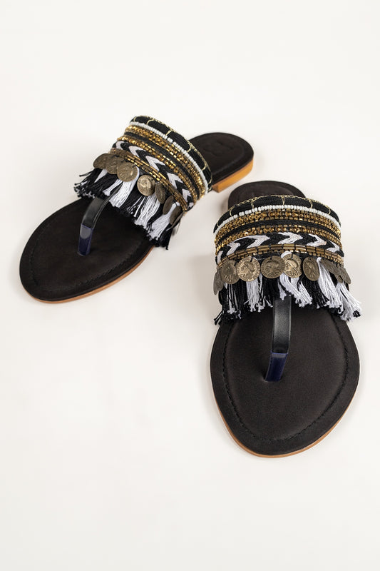 Women Black Kolhapuri IFS-KLP25-003