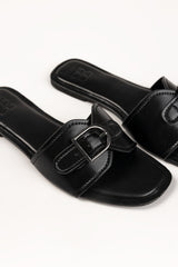 Women Black Slipper IFS-SLP25-001