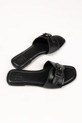 Women Black Slipper IFS-SLP25-001