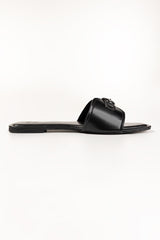 Women Black Slipper IFS-SLP25-001