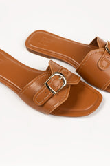 Women Tan Slipper IFS-SLP25-002