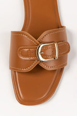 Women Tan Slipper IFS-SLP25-002