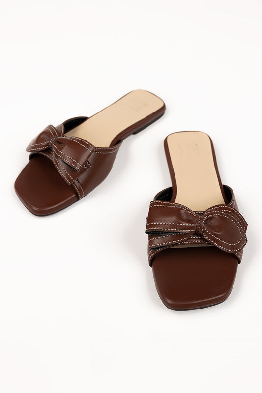 Women Brown Slipper IFS-SLP25-006