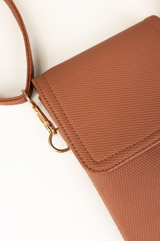 Tan Cross Body Wallet IBS-CBW25-005