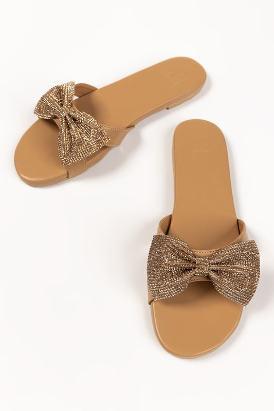 Women Beige Slipper IFS-SLP25-007