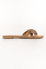 Women Beige Slipper IFS-SLP25-007