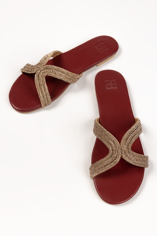 Women Maroon Slipper IFS-SLP25-012