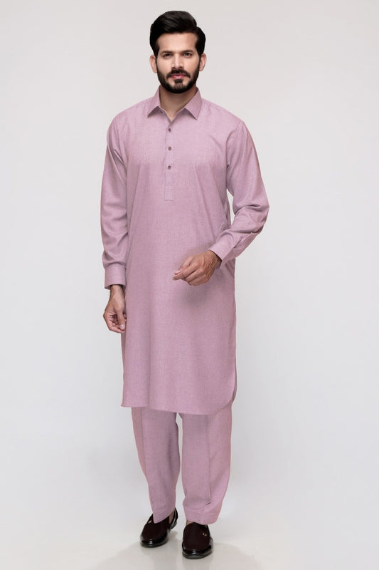 Baby Pink Unstitched Fabric Dip Dyed Yarn GL-04M