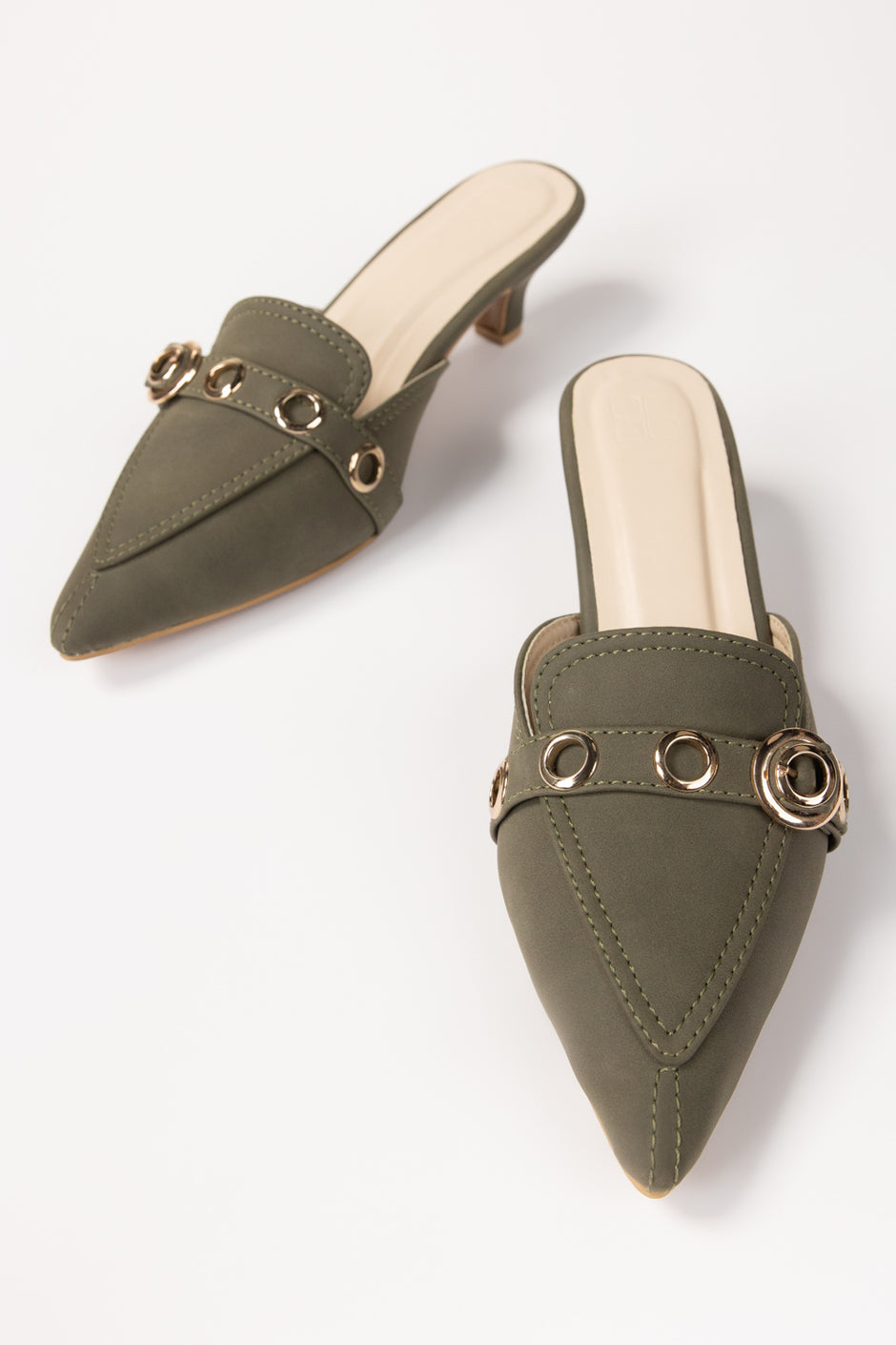 Olive Green Mules