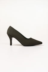 Olive Green Court Shoes IFS-CRS25-001