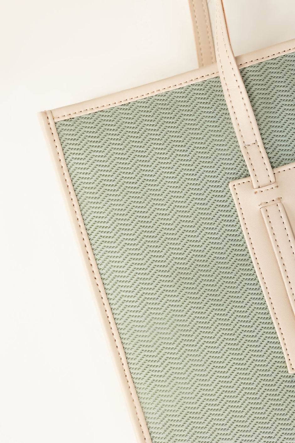 Mint Beige Tote Bag