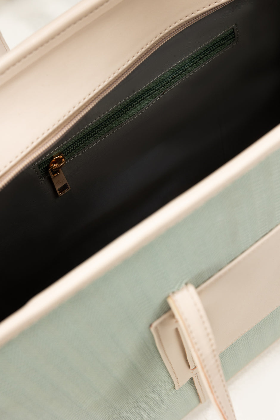 Mint Beige Tote Bag