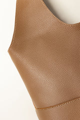 Dark Beige Tote Bag IBS-TTB25-093