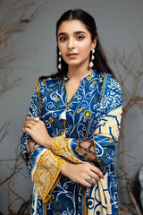 2 Piece Printed Linen Shirt With Dupatta WNST-12009 B