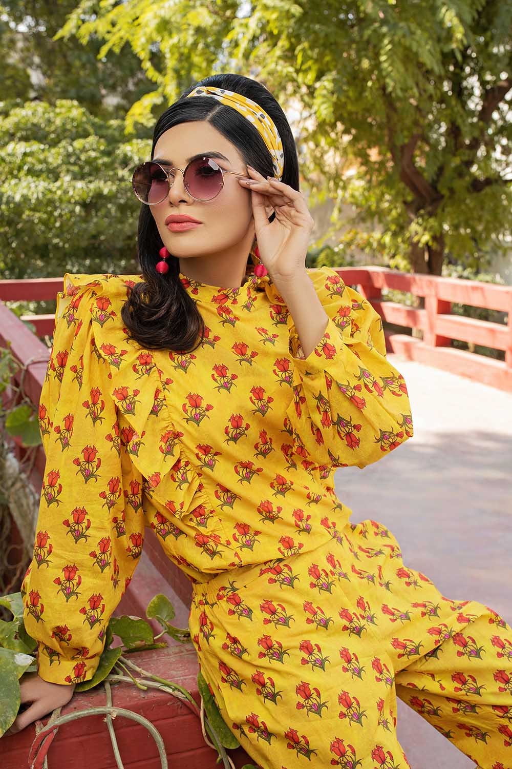 1 Piece Digital Printed Lawn Fabric SL-22012