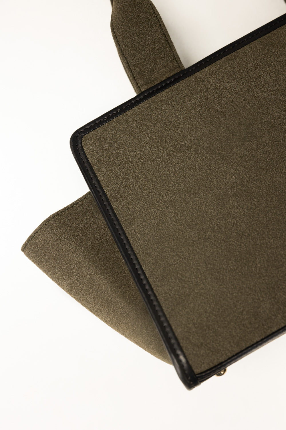 Olive Grreen And Black Tote Bags