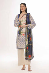 3 Piece Unstitched Printed Lawn Suit CLP-42136