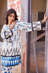 2 Piece Unstitched Jacquard Printed Suit with Lawn Trouser JT-42010
