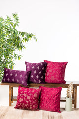 VEC-011 Gold Velvet Embroidered Cushion Cover